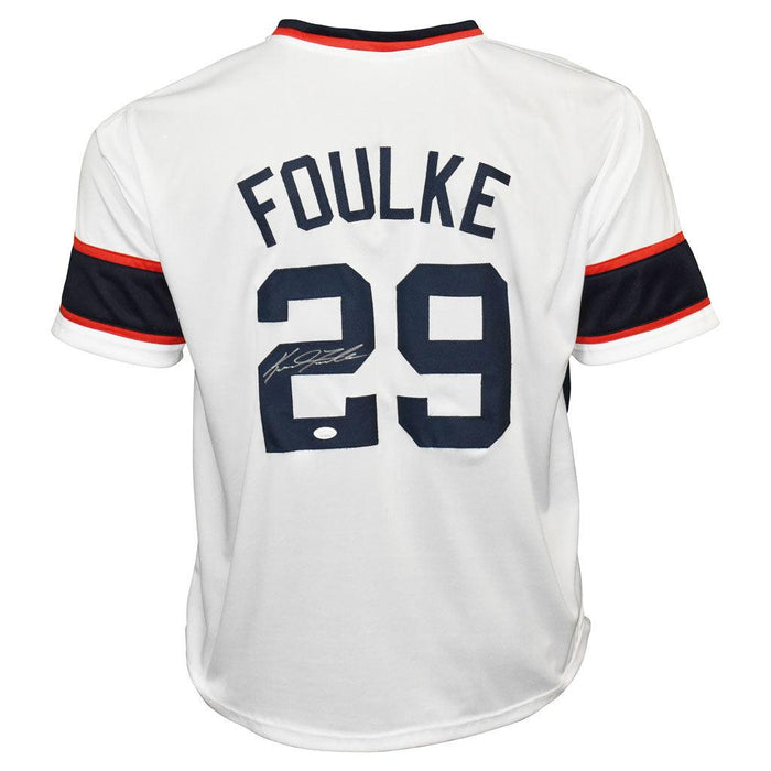 Keith Foulke Signed Chicago White Throwback Baseball Jersey (JSA) - RSA