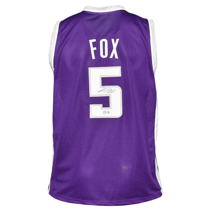 De'Aaron Fox Signed Sacramento Purple Basketball Jersey (Beckett) - RSA