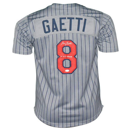 Gary Gaetti Signed 87 WS Champs Inscription Minnesota Light Blue Baseball  Jersey (JSA)