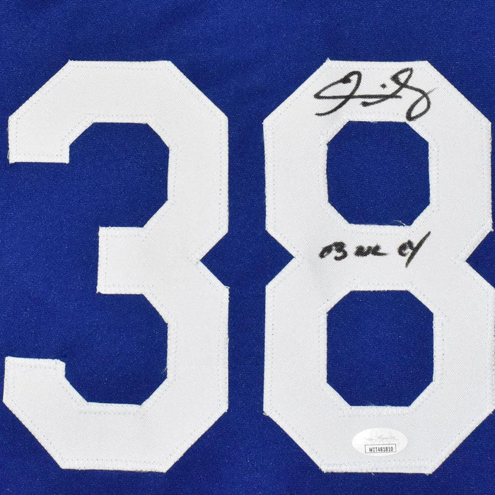 Eric Gagne Cy 03 Autographed Los Angeles White Custom Baseball Jersey - BAS