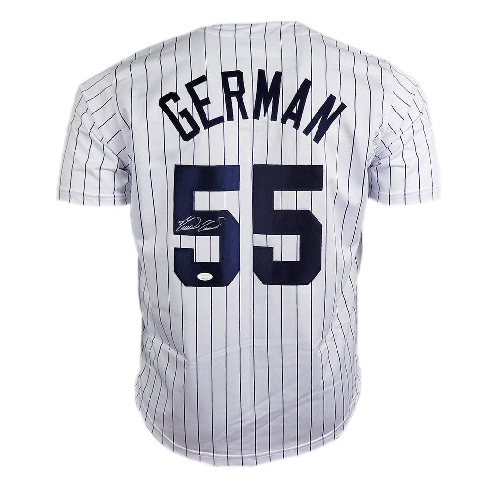 Domingo German Signed New York Pinstripe Baseball Jersey (JSA) — RSA