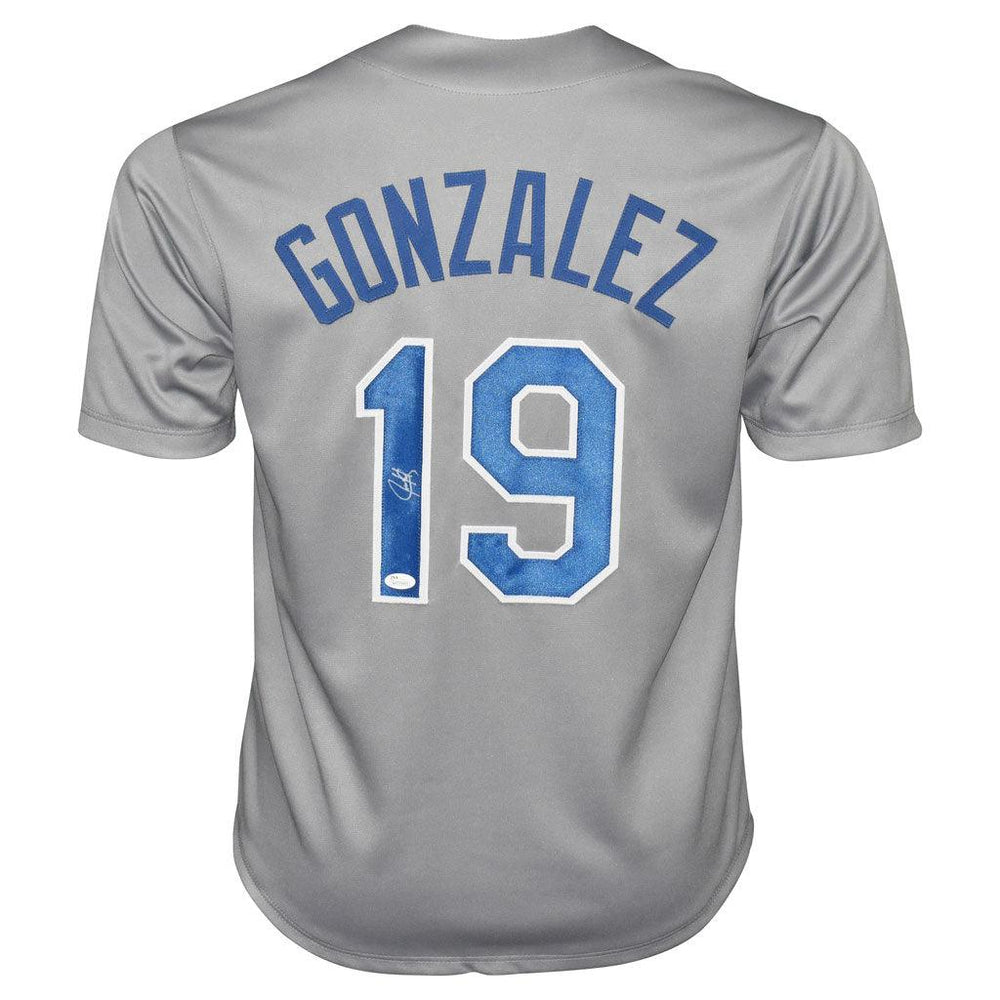 Juan Gonzalez Signed Texas Grey Baseball Jersey (JSA) — RSA