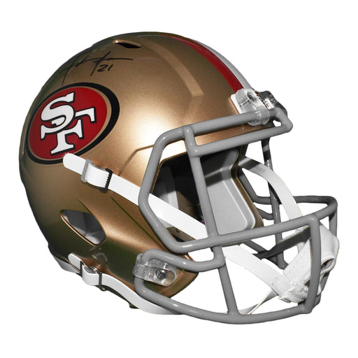 Frank Gore Signed San Francisco 49ers Full-Size Replica Speed Helmet (JSA) - RSA