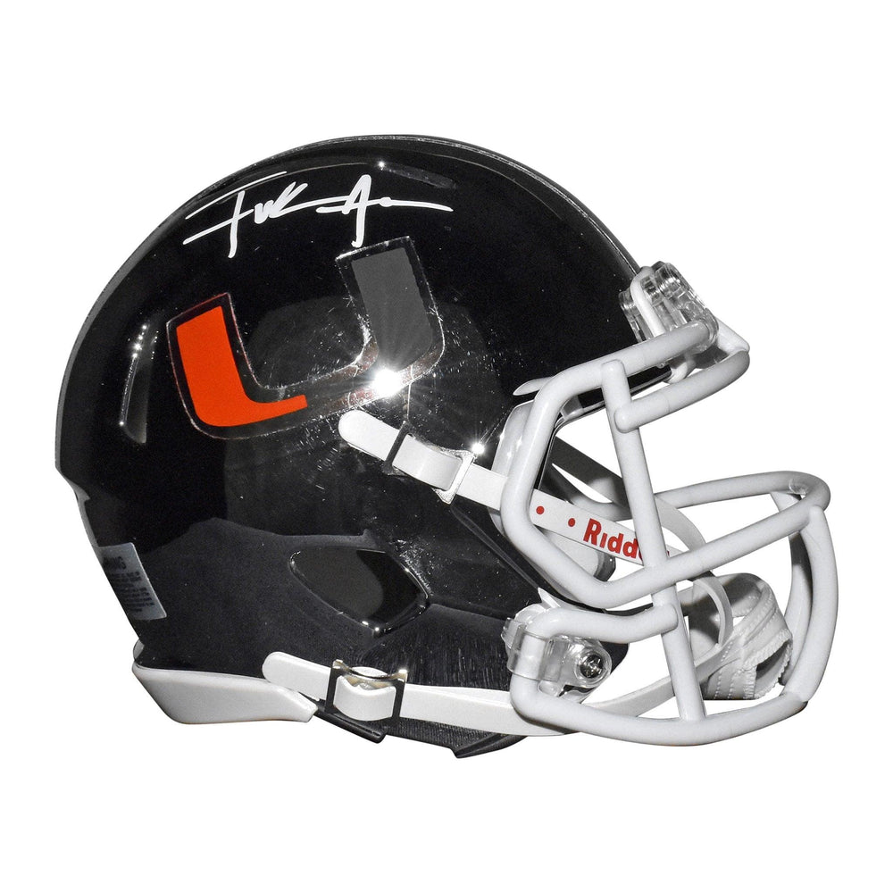 Frank Gore Signed Miami Hurricanes Speed Mini Replica Chrome Football Helmet (JSA) - RSA