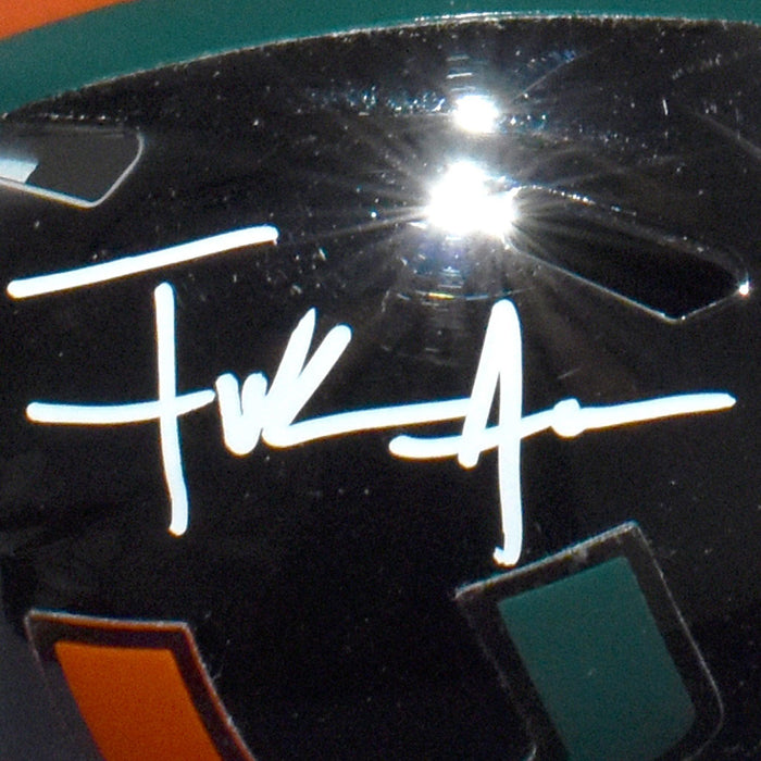 Frank Gore Signed Miami Hurricanes Speed Mini Replica Chrome Football Helmet (JSA) - RSA