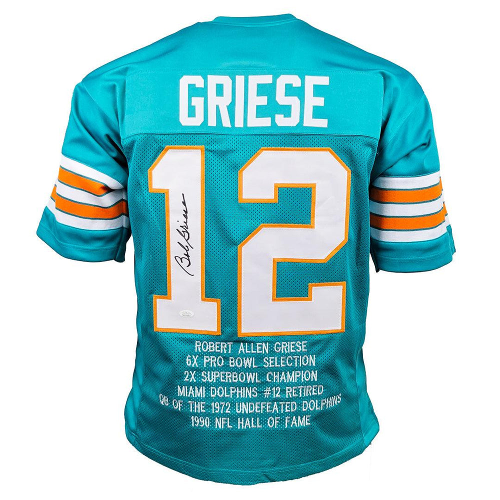 Bob Griese Autographed and Framed Miami Dolphins Jersey