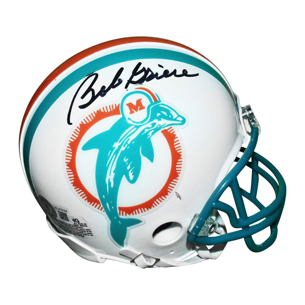 Miami Dolphins Mini Replica Football Helmet Signed by Bob Griese