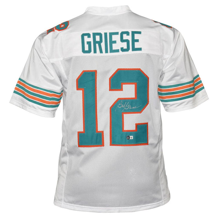 Bob Griese Signed Pro-Edition White Football Jersey (Beckett) — RSA