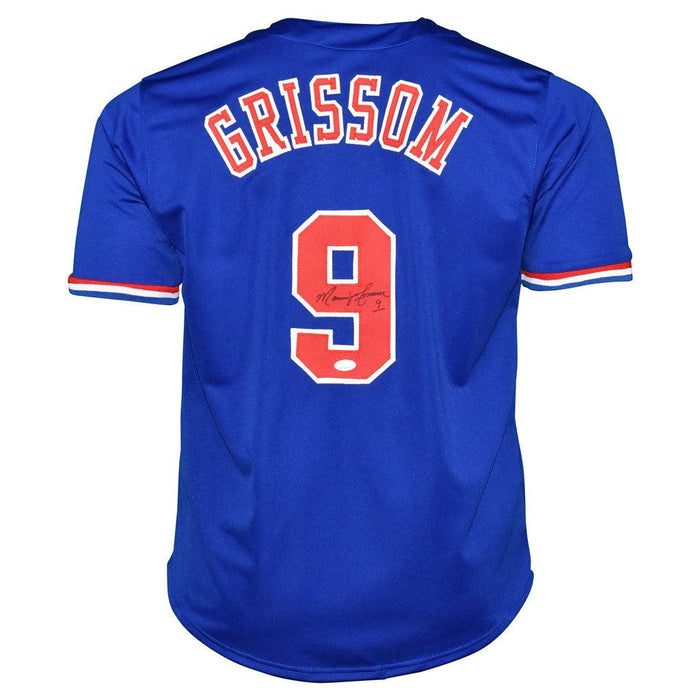 Marquis Grissom Signed Montreal Blue Baseball Jersey (JSA) - RSA