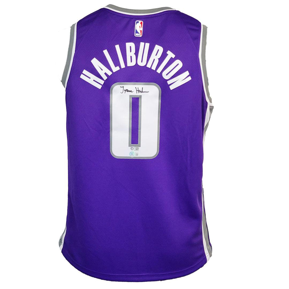 Tyrese Haliburton Signed Kings NBA Nike Swingman Auto Jersey (Beckett) - RSA