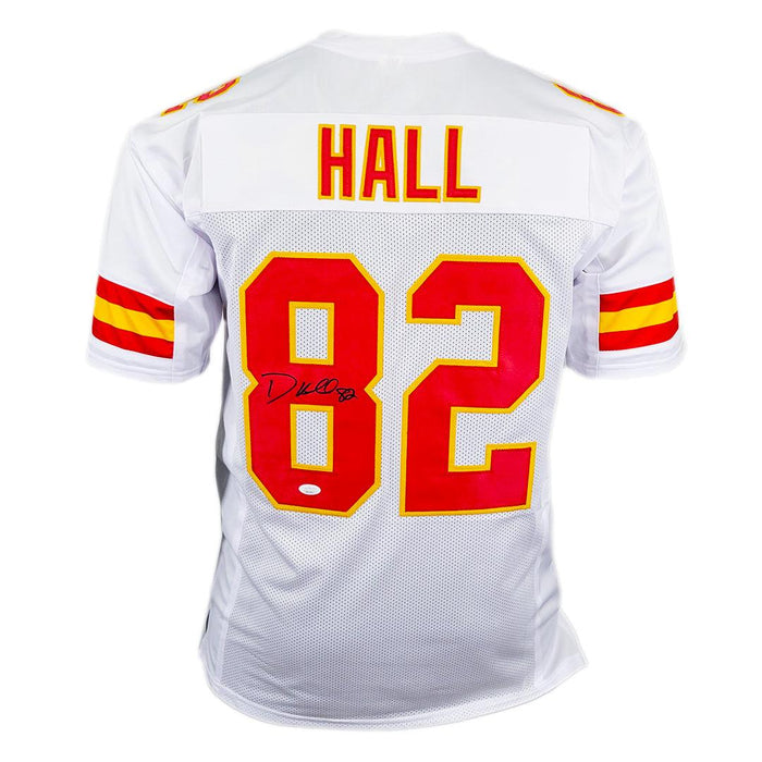 Dante Hall Signed Kansas City White Football Jersey (JSA) - RSA