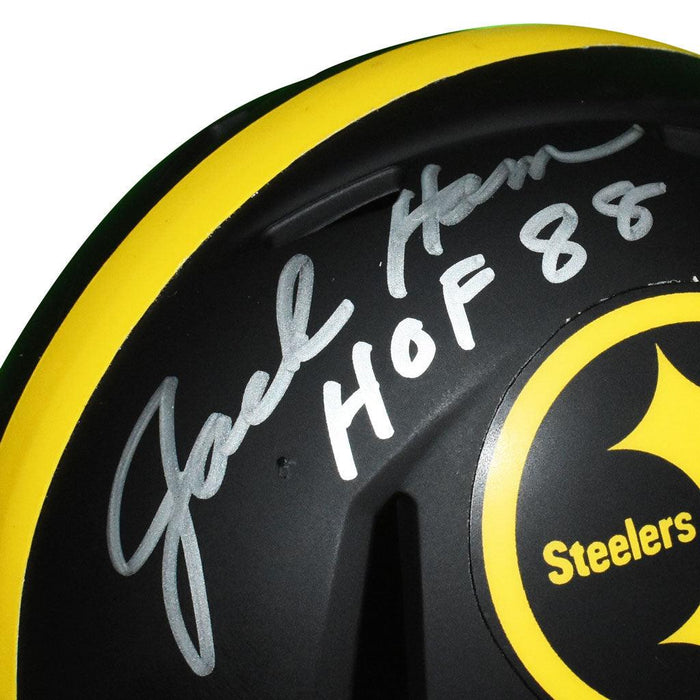 Jack Ham Pittsburgh Steelers Autographed Riddell Speed Replica Helmet with HOF 88 Inscription