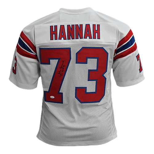 John Hannah Autographed Signed Inscribed New England Patriots Jersey Jsa Coa