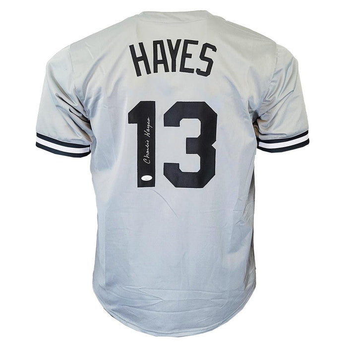 Charlie Hayes Signed New York Grey Baseball Jersey (JSA) - RSA