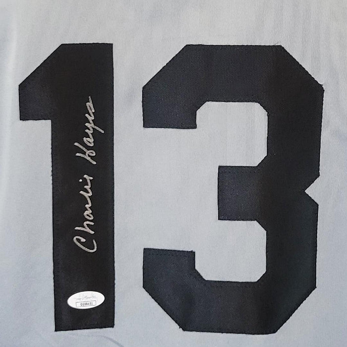 Charlie Hayes Signed New York Grey Baseball Jersey (JSA) - RSA