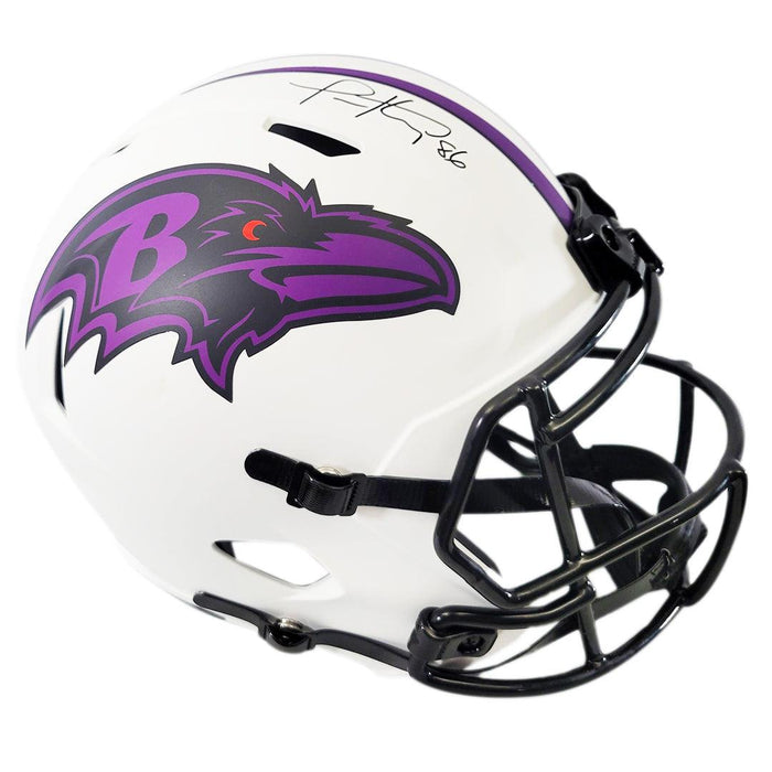 Todd Heap Signed Baltimore Ravens Lunar Eclipse Speed Full-Size Replica  Football Helmet (JSA)