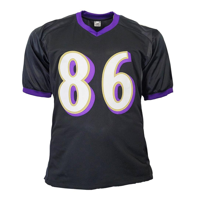 Todd Heap Signed Baltimore Black Football Jersey (JSA) - RSA