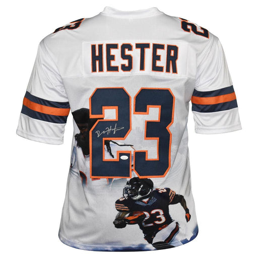 Devin Hester Signed Autographed Orange Stat Football Jersey 