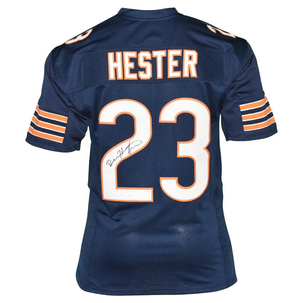 Devin Hester Autographed Blue Custom Jersey at 's Sports