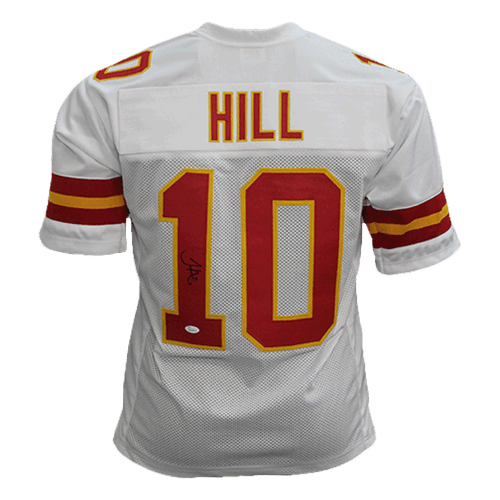 Tyreek Hill Autographed Yellow Football Jersey (JSA) — RSA