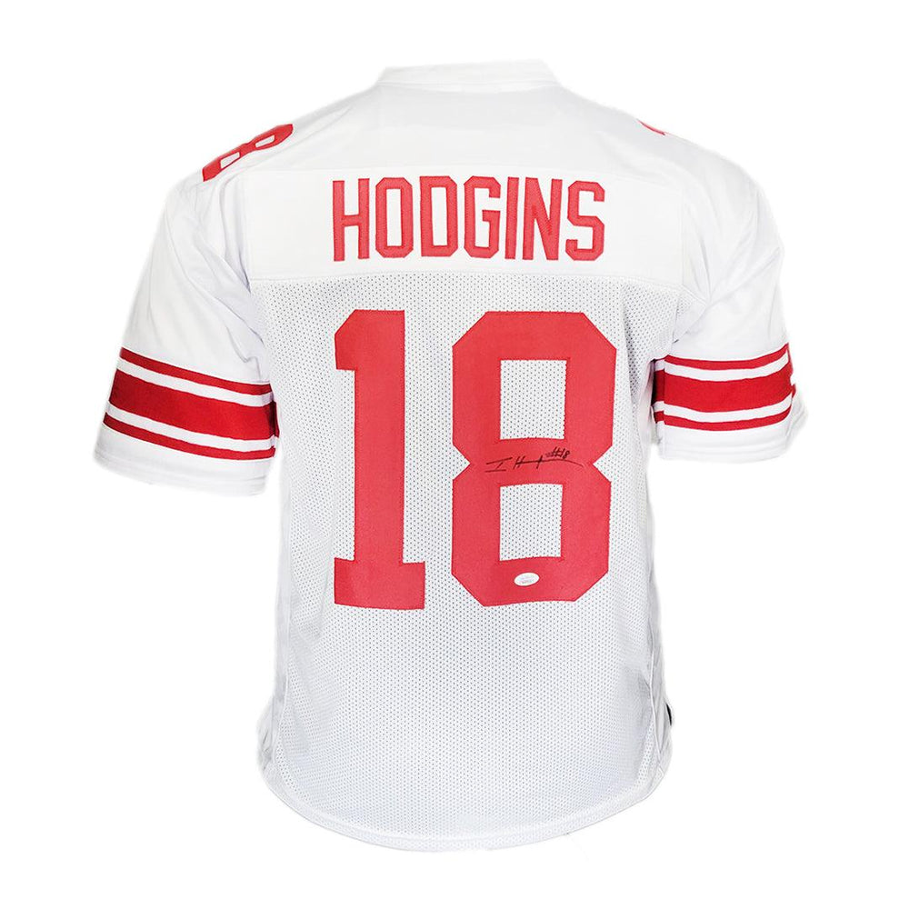 Isaiah Hodgins Signed New York White Football Jersey (JSA) — RSA