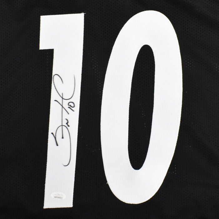 Santonio Holmes Signed Pro-Edition Black Football Jersey (JSA)