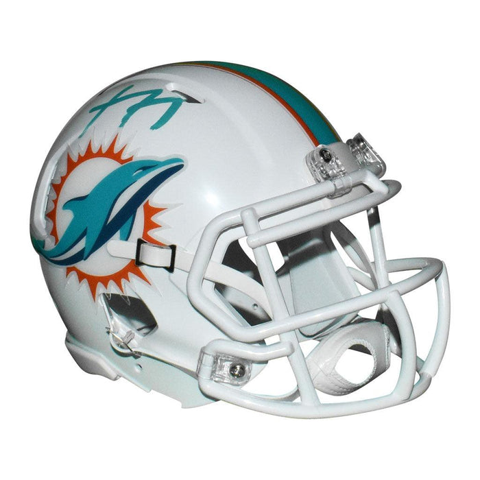 Xavien Howard Signed Miami Dolphins Speed Mini Replica White Football Helmet (JSA) - RSA