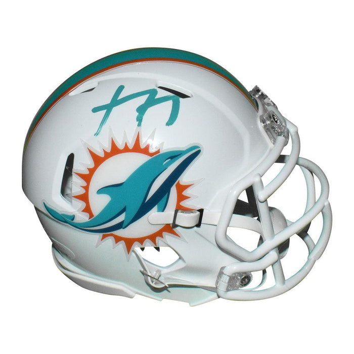 Xavien Howard Signed Miami Dolphins Speed Mini Replica White Football Helmet (JSA) - RSA