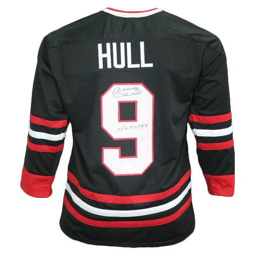 Bobby Hull Autographed Custom Chicago White Hockey Jersey - JSA COA