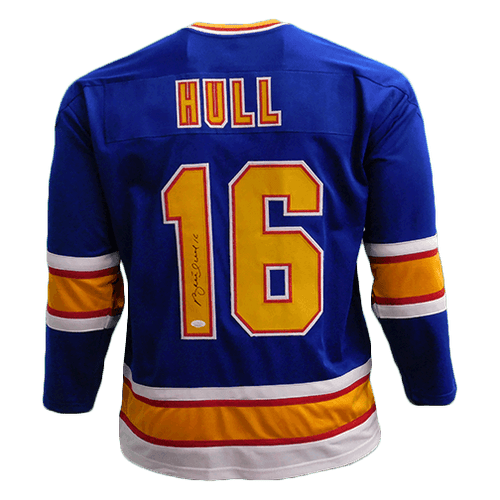 Brett Hull Calgary Flames Signed Rookie Retro Fanatics Jersey