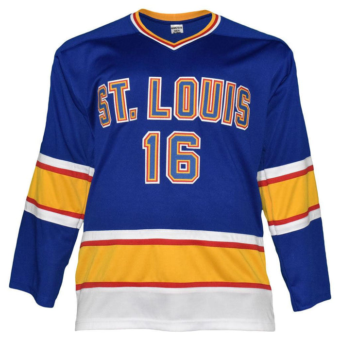 Brett Hull Autographed St Louis Custom Blue Hockey Jersey - BAS