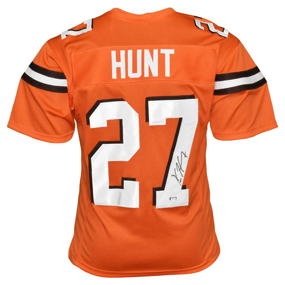 Kareem Hunt Signed Cleveland Orange Football Jersey (JSA) — RSA