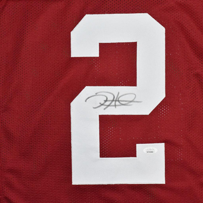 Autographed/Signed Jalen Hurts Alabama Red College Football Jersey JSA COA