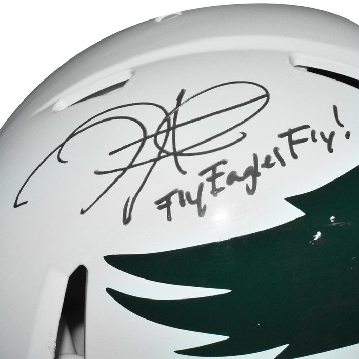 Jalen Hurts Signed Eagles Full-Size Throwback Speed Helmet (JSA