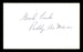Paddy DeMarco Autographed 3x5 Index Card "Good Luck" SKU #186882 - RSA