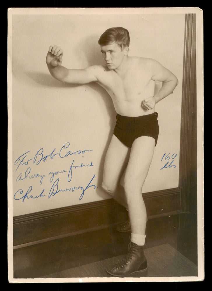 Chuck Burroughs Autographed 5x7 Photo "To Bob" Vintage 1936 Signature SKU #186887 - RSA