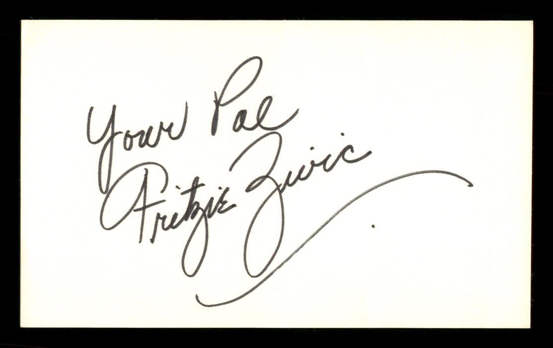 Fritzie Civic Autographed 3x5 Index Card "Your Pal" SKU #186894 - RSA
