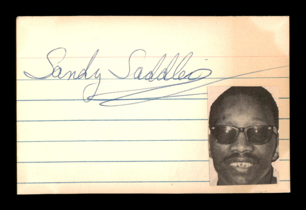 Sandy Saddler Autographed 2x3 Cut SKU #186931 - RSA