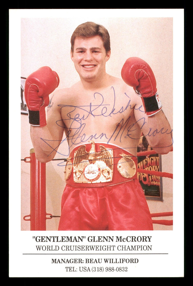 Glenn McCrory Autographed 4x6 Photo "Best Wishes" SKU #186932 - RSA