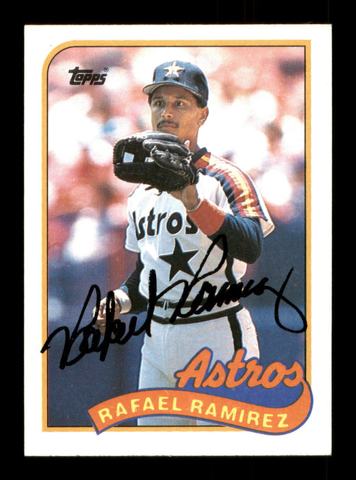 Rafael Ramirez Autographed 1989 Topps Card #749 Houston Astros SKU