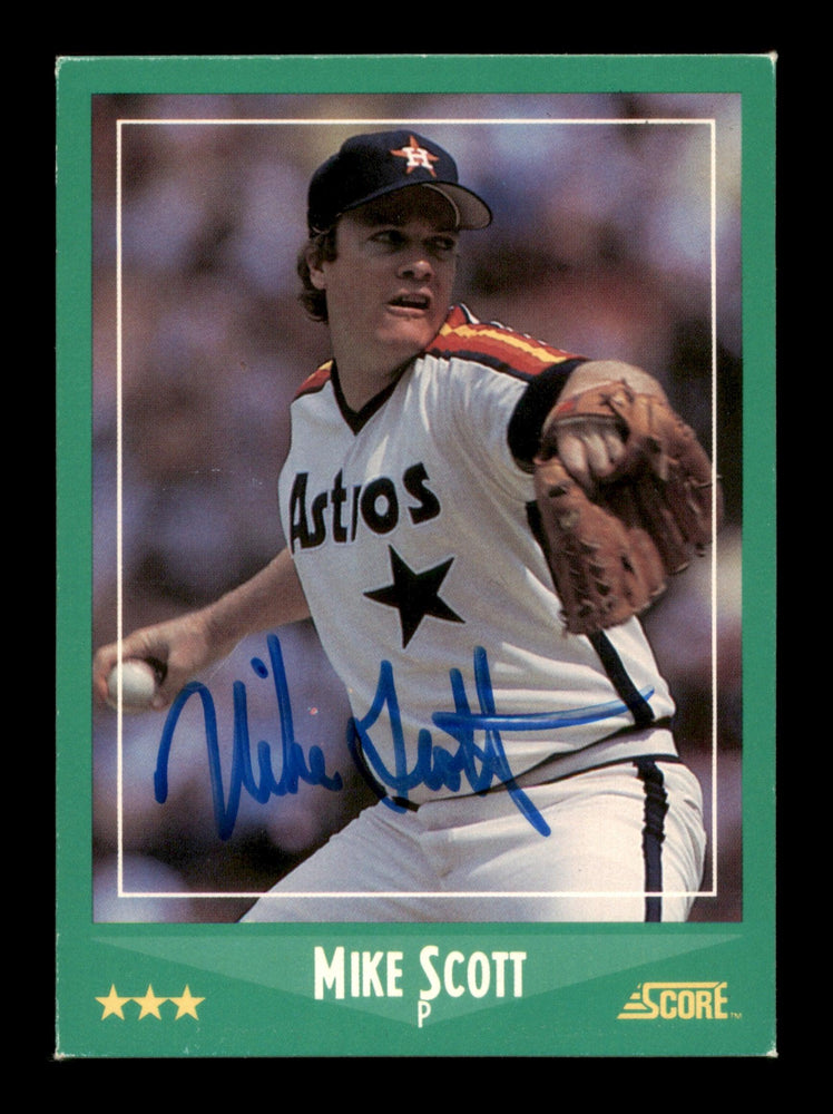 Mike Scott Autographed 1988 Score Card #335 Houston Astros SKU #188397