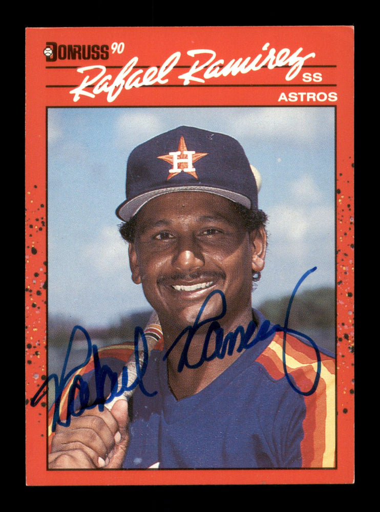 Rafael Ramirez Autographed 1990 Donruss Card #241 Houston Astros SKU # — RSA