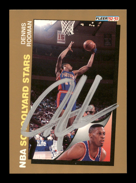 Dennis Rodman Autographed 1992-93 Fleer Card #261 Detroit Pistons SKU #190471 - RSA