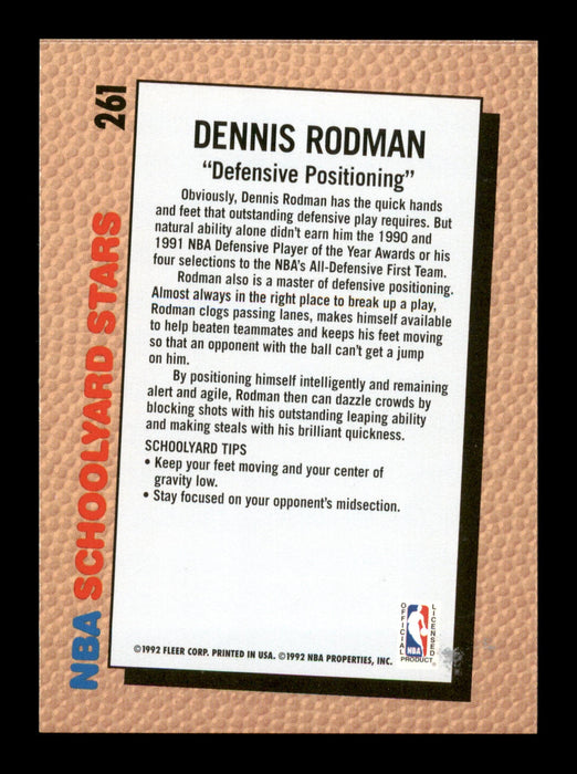 Dennis Rodman Autographed 1992-93 Fleer Card #261 Detroit Pistons SKU #190471 - RSA