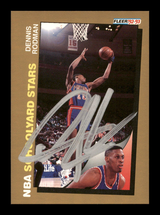 Dennis Rodman Autographed 1992-93 Fleer Card #261 Detroit Pistons SKU #190472 - RSA