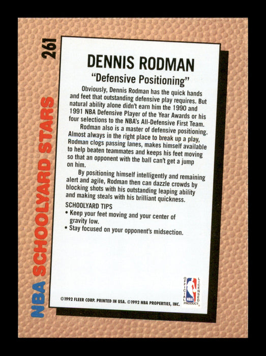 Dennis Rodman Autographed 1992-93 Fleer Card #261 Detroit Pistons SKU #190472 - RSA