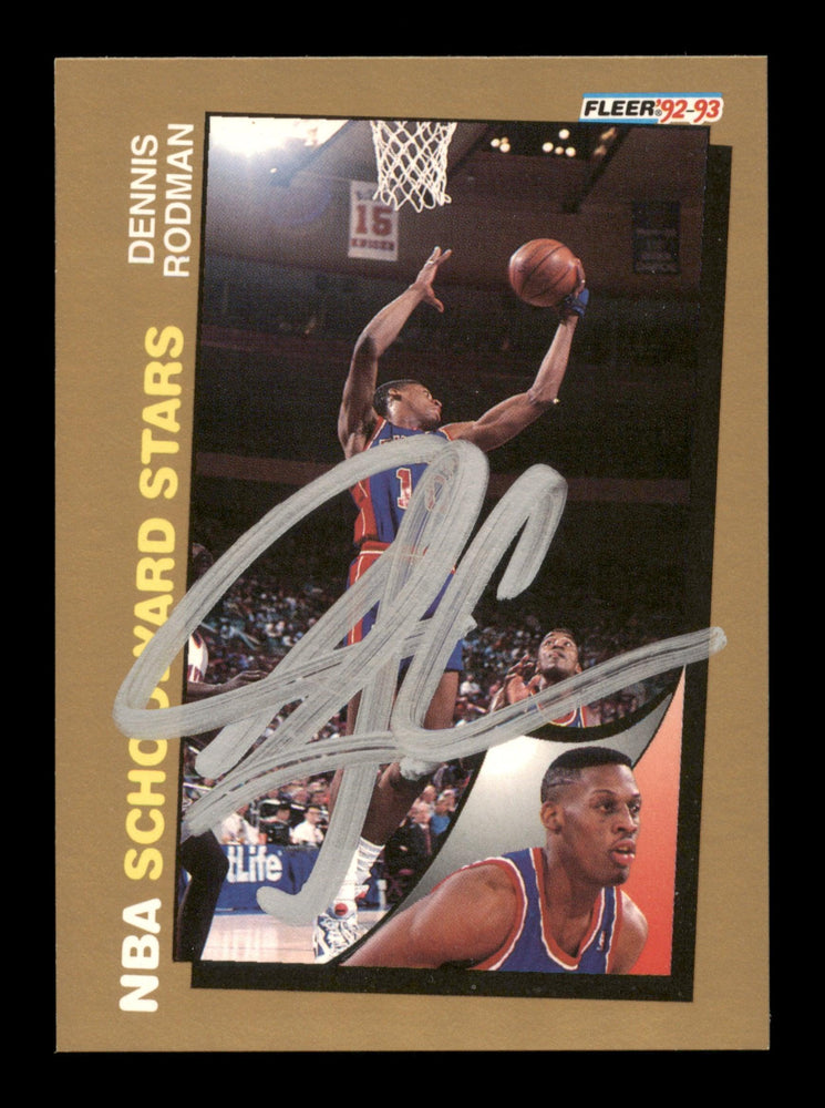 Dennis Rodman Autographed 1992-93 Fleer Card #261 Detroit Pistons SKU #190473 - RSA