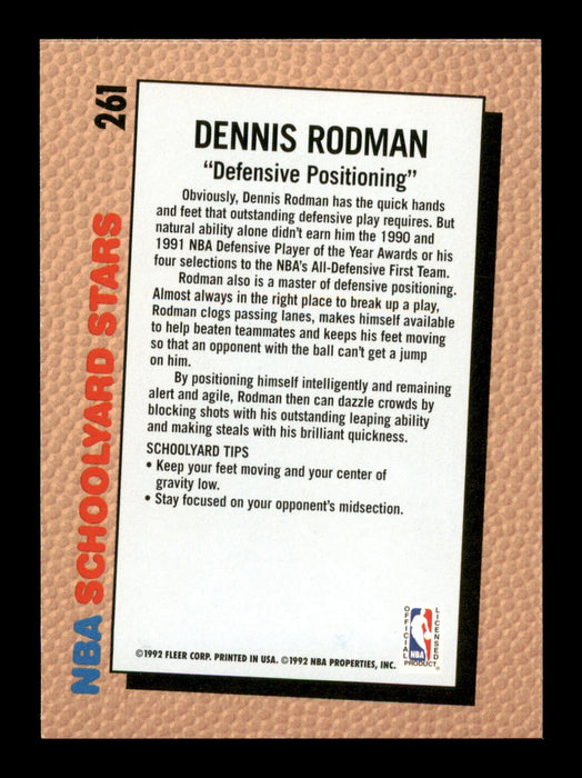 Dennis Rodman Autographed 1992-93 Fleer Card #261 Detroit Pistons SKU #190473 - RSA