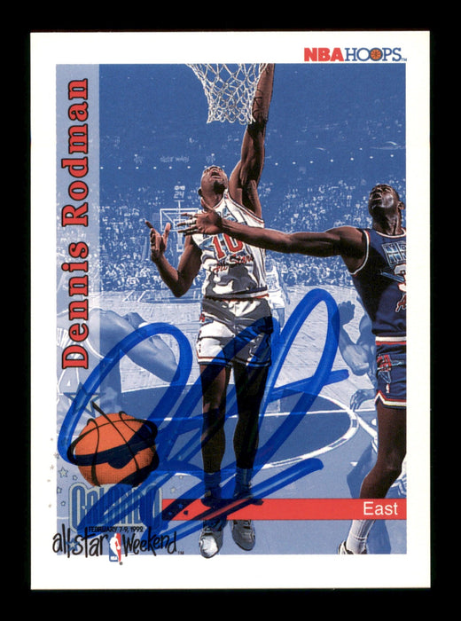 Dennis Rodman Autographed 1992-93 Hoops Card #302 Detroit Pistons SKU #190481 - RSA