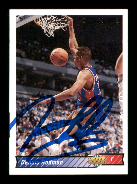 Dennis Rodman Autographed 1992-93 Upper Deck Card #242 Detroit Pistons SKU #190488 - RSA